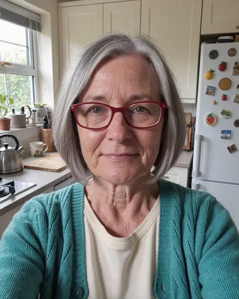 Woman, mid 60s: original selfie