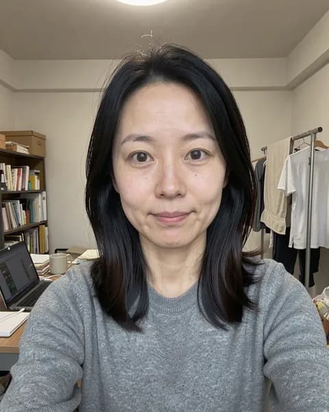 Woman, early 30s: original selfie